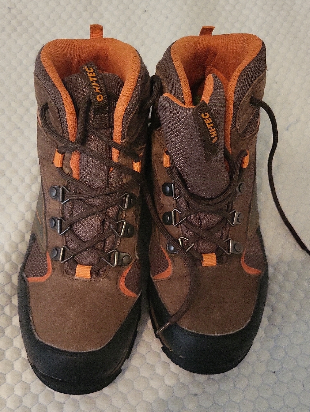 Hi-Tec Brown and Orange Boy's Hiking Boots